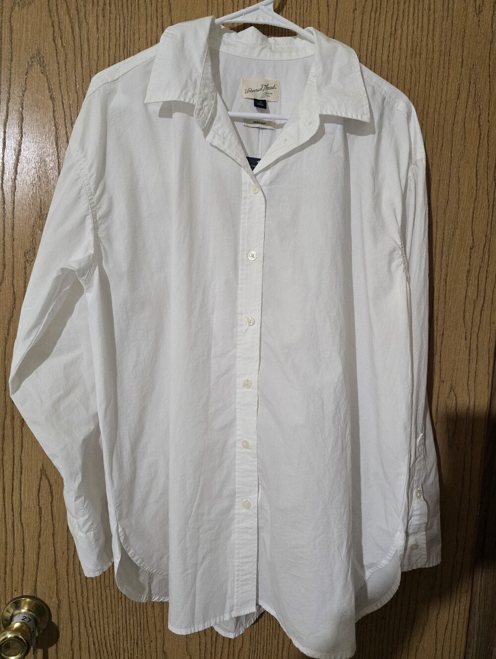 Nwt.Universal Thread Classic Oversized  White Button-Down Tunic Shirt - Picture 2 of 5
